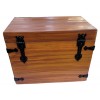 "Parmenas" Vintage Wooden Chest Trunk Box with Antique Cast Iron Accessories